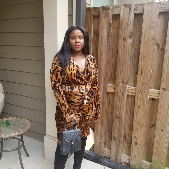 Leopard Velvet Dress - Picture 3 of 8